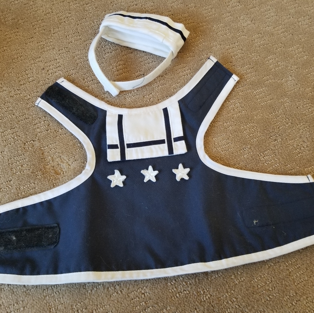 Adorable doggie sailor suit with hat. Perfect for